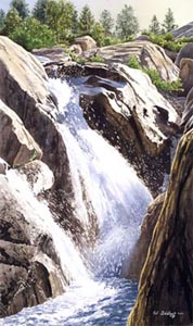 Cascade Crescendo, Rob Goldberg, Water Color, 15x25