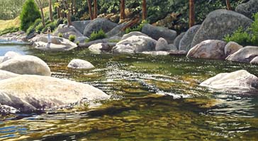 One Peaceful World, Rob Goldberg, Water Color, 16x30