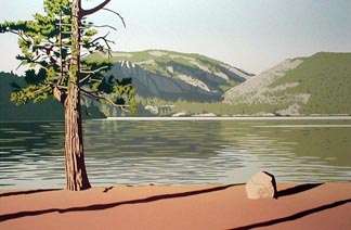 Pinecrest Lake, Evening, Ed 147, 12x18, $B