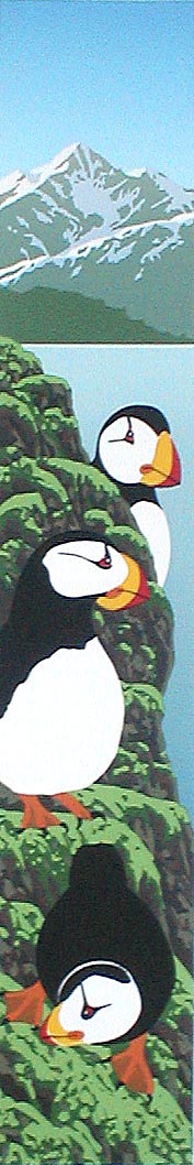 Three Puffins, Ed. 198, 3x18