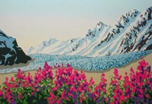 Tatshenshini Ice and Flowers,  Ed 210, 9x13, $A