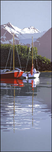 Sailboats in Paradise Cove, Ed 182, 12x18, $B
